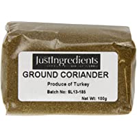 JustIngredients Essential Coriander Cilantro Molido - 5 Paquetes de 100 gr - Total: 500 gr